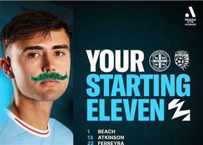 เมลเบิร์น ซิตี้ พบ เพิร์ท กลอรี ผู้เล่นตัวจริง: เลคกี้ พีเค แทกการ์ต, คูชาร์สกี้, บีช อยู่ในรายชื่อ